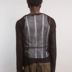 Jaded Man Black Labyrinth Jumper Knitwear