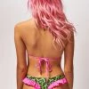Jaded London Neon Green Leopard Print Thong Bikini Bottoms Beach & Swimwear