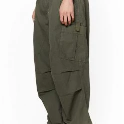 Jaded Man Eden Khaki Parachute Cargo Pants
