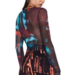 Jaded London Anaglyph Mesh Top Tops