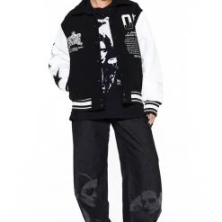 Jaded London Coats & Jackets Black NTRLS Varsity Jacket