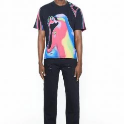 Jaded Man Tees Black Smoked Figure T-shirt