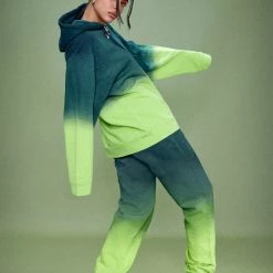 Jaded London Co-ords Green Ombre Cuffed Joggers