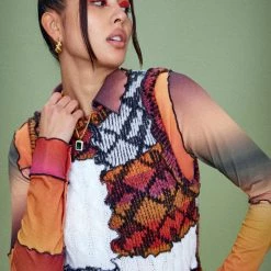 Jaded London Tops Cut & Sew Knitted Vest