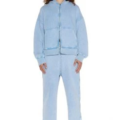 Jaded Man NTRLS Powder Blue Oversized Zip Through Hoodie Co-ords 7 Jaded Man NTRLS Powder Blue Oversized Zip Through Hoodie Co-ords