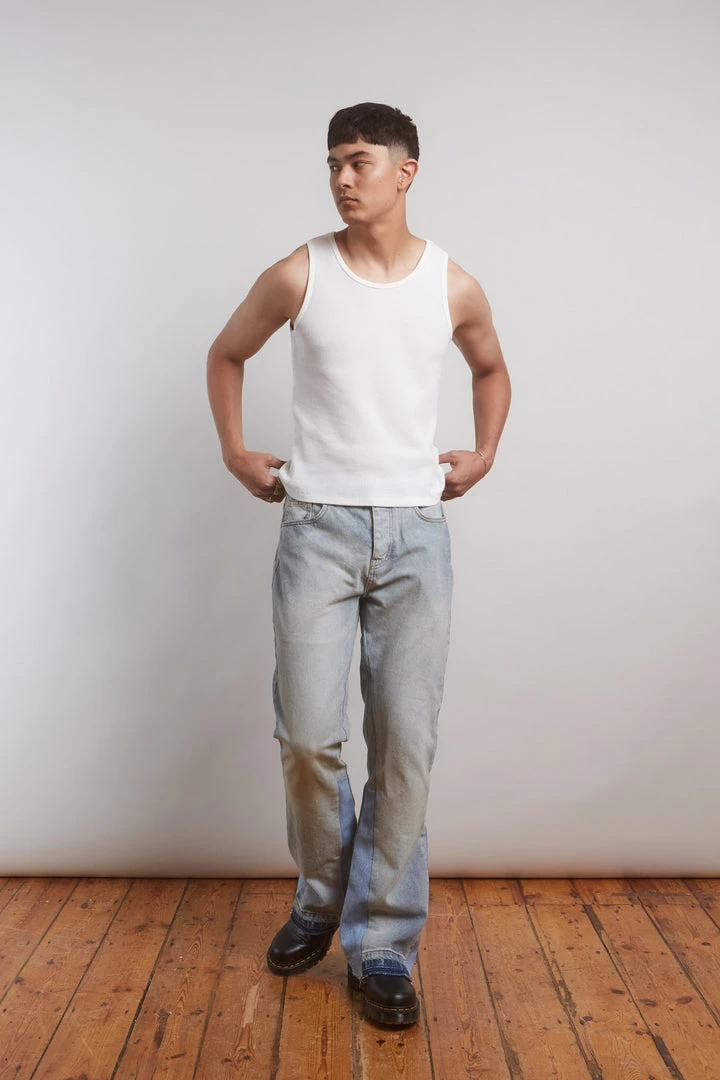 Jaded Man Flared Jean With Inserted Panel 3 Jaded Man Flared Jean With Inserted Panel
