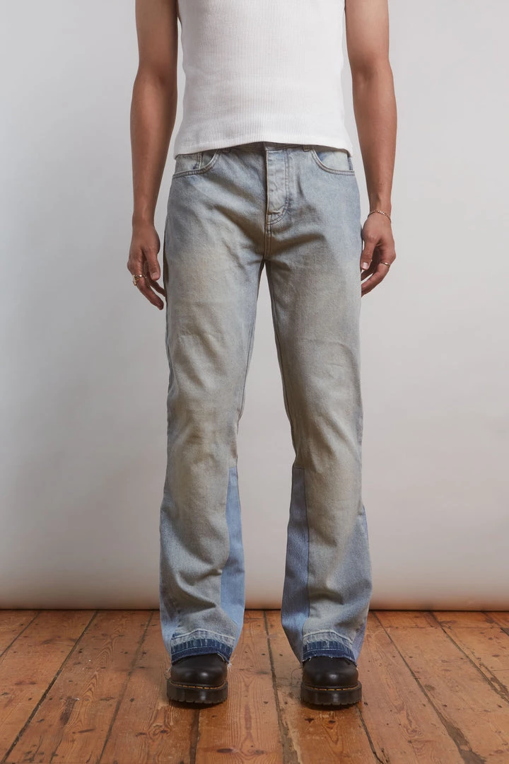 Jaded Man Flared Jean With Inserted Panel 4 Jaded Man Flared Jean With Inserted Panel