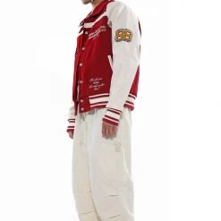 Jaded Man Merlot Rodeo Varsity Jacket