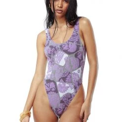 Jaded London Sand Dollar High Leg Swimsuit