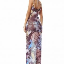 Jaded London Butterfly Mesh Maxi Dress