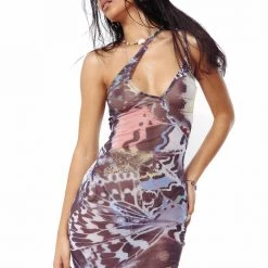 Jaded London Butterfly Mesh Maxi Dress