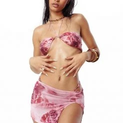 Jaded London Beach & Swimwear Vintage Rose Mini Skirt