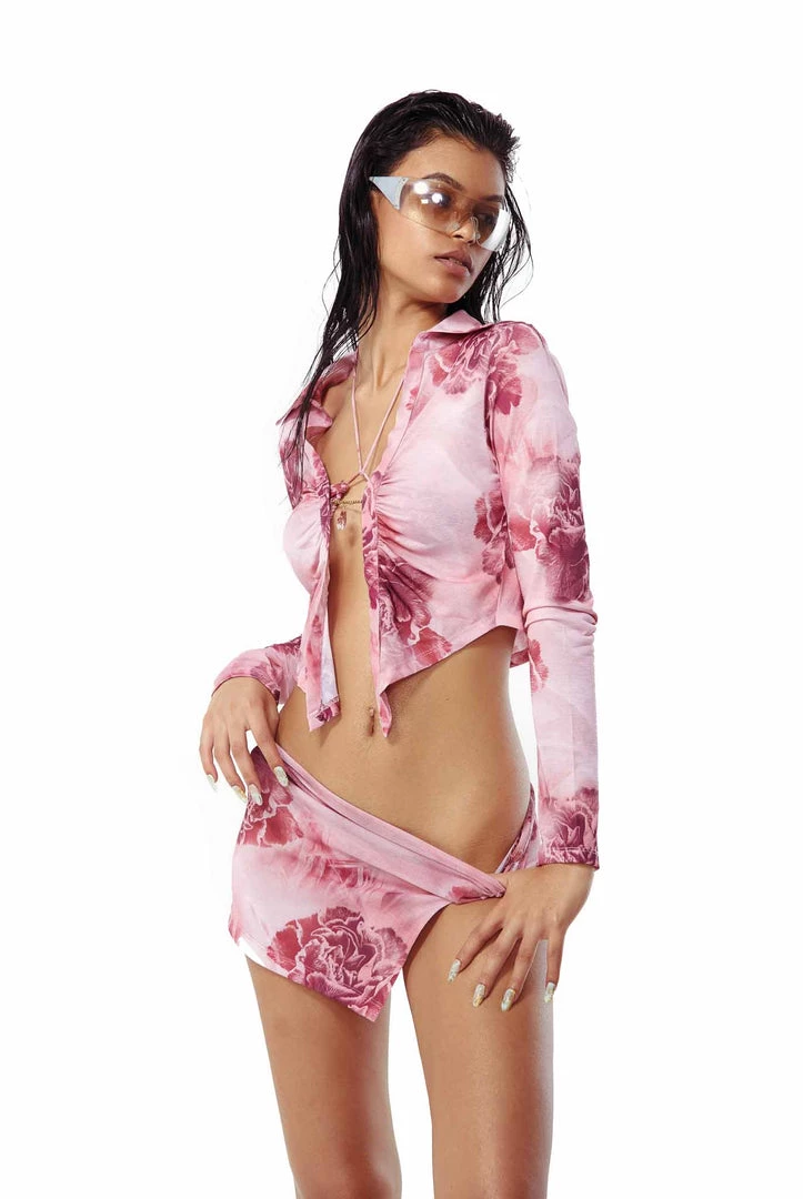 Jaded London Beach & Swimwear Vintage Rose Mini Skirt 3 Jaded London Beach & Swimwear Vintage Rose Mini Skirt