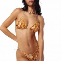 Jaded London Beach & Swimwear Willow Frill Triangle Bikini Top
