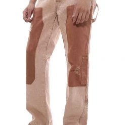 Jaded Man Tan Rodeo Flared Carpenters