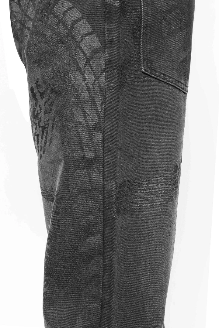 Jaded Man Tyre Print Jeans Denim 3 Jaded Man Tyre Print Jeans Denim