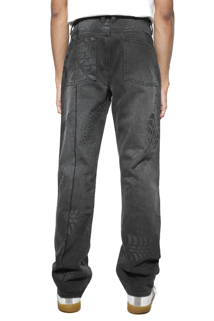Jaded Man Tyre Print Jeans Denim 4 Jaded Man Tyre Print Jeans Denim