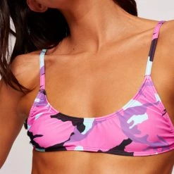 Jaded London Beach & Swimwear Purple & Pink Camo Print Bikini Bottoms