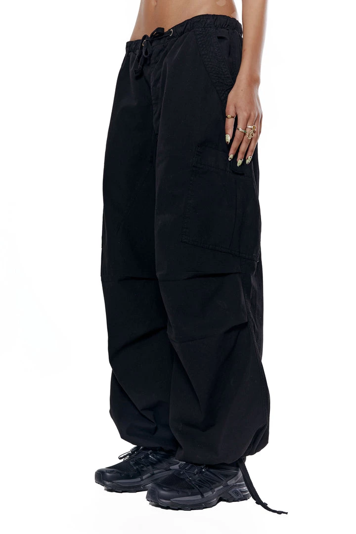 Jaded London Black Parachute Cargo Pants Trousers 5 Jaded London Black Parachute Cargo Pants Trousers