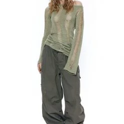 Jaded London Trousers Khaki Parachute Cargo Pants