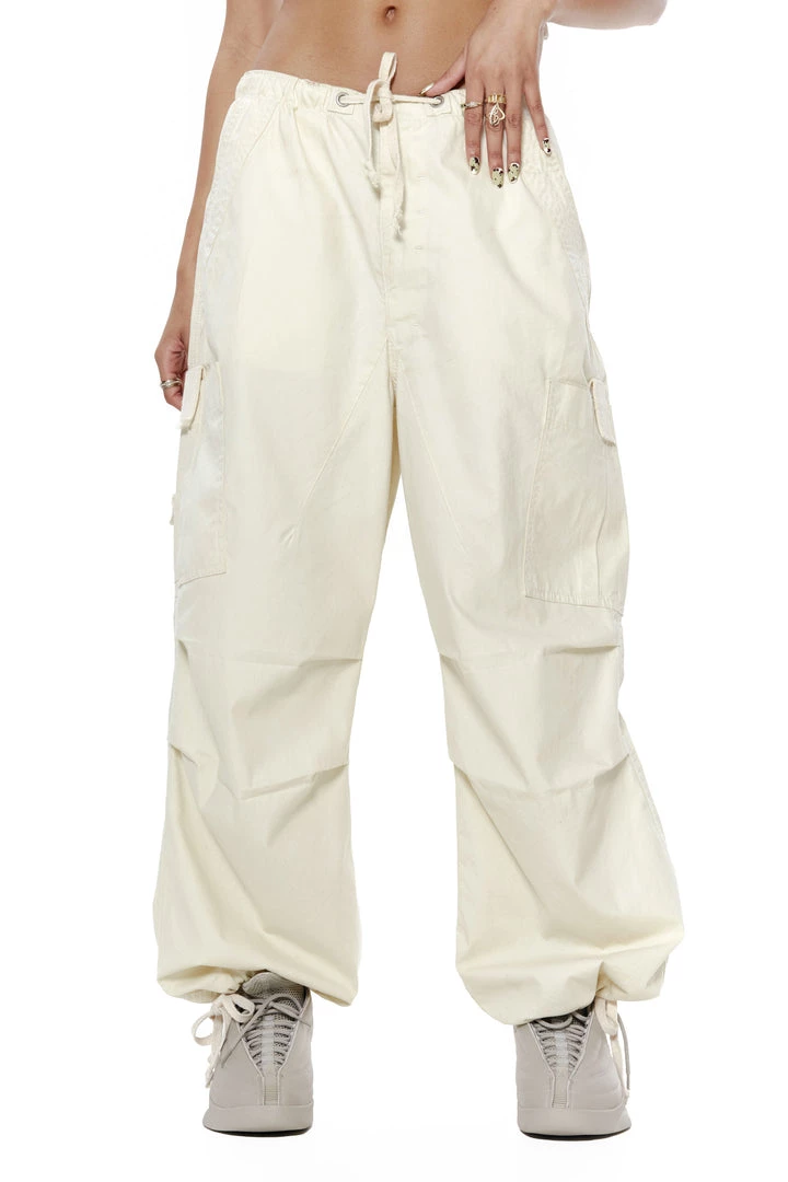 Jaded London Trousers Ecru Parachute Cargo Pants 1 Jaded London Trousers Ecru Parachute Cargo Pants