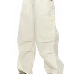 Jaded London Trousers Ecru Parachute Cargo Pants 8 Jaded London Trousers Ecru Parachute Cargo Pants