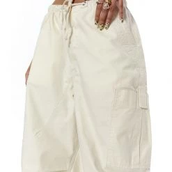 Jaded London Trousers Ecru Parachute Cargo Pants 10 Jaded London Trousers Ecru Parachute Cargo Pants