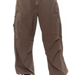 Jaded London Brown Parachute Cargo Pants Trousers
