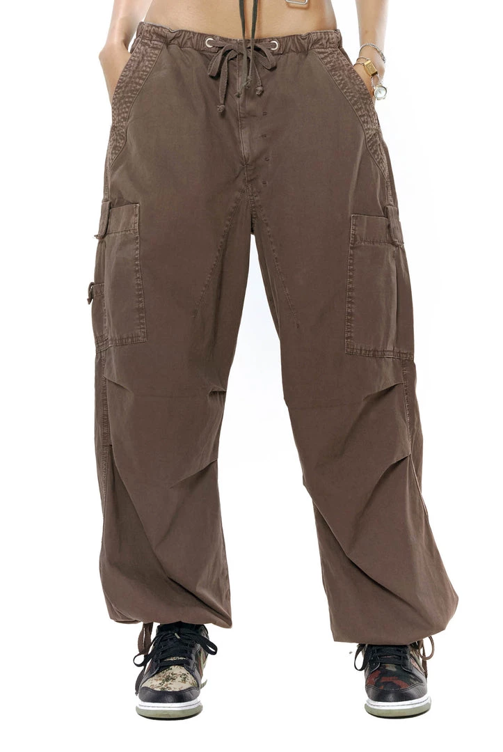 Jaded London Brown Parachute Cargo Pants Trousers 1 Jaded London Brown Parachute Cargo Pants Trousers