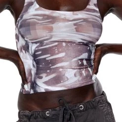 Jaded London Tops Pixelated Vest Shade 3