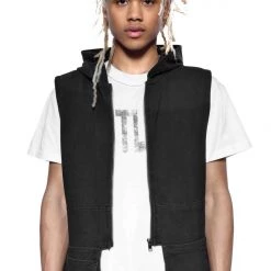 Jaded Man Mechanic Sleeveless Hoodie Hoodies & Sweatshirts