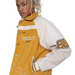 Jaded Man Mustard Rodeo Varsity Jacket Coats & Jackets 8 Jaded Man Mustard Rodeo Varsity Jacket Coats & Jackets
