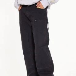 Jaded Man Denim Washed Black Carpenter Jeans In Skate Fit