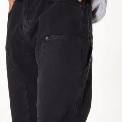 Jaded Man Denim Washed Black Carpenter Jeans In Skate Fit