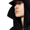 Jaded Man Black Knitted Cocoon Cap Balaclava