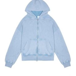 Jaded Man NTRLS Powder Blue Oversized Zip Through Hoodie Co-ords