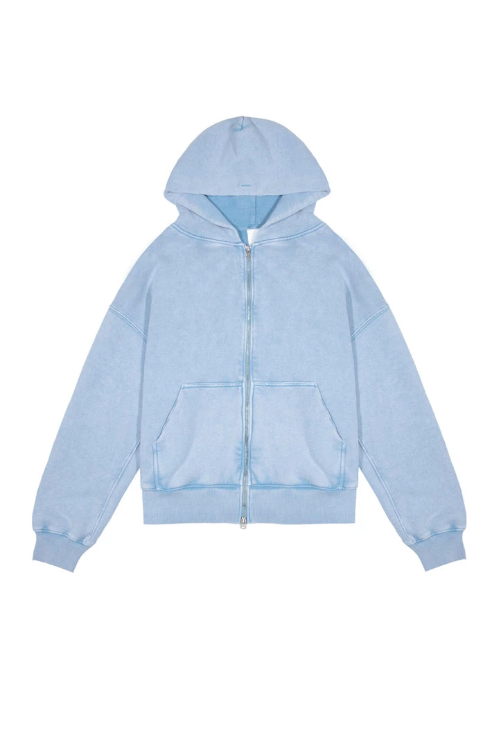 Jaded Man NTRLS Powder Blue Oversized Zip Through Hoodie Co-ords 2 Jaded Man NTRLS Powder Blue Oversized Zip Through Hoodie Co-ords