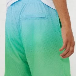Jaded Man Green & Blue Gradient Mesh Shorts