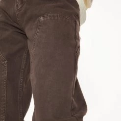 Jaded Man Brown Carpenter Jeans In Skate Fit Denim