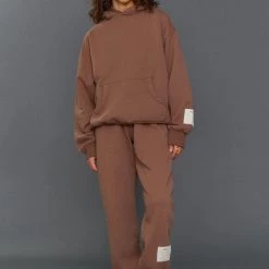 Jaded London Hoodies & Sweatshirts Brown Oversized Hoodie