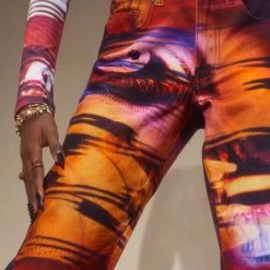 Jaded London Oracle Eye Print Jeans