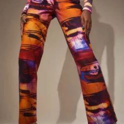 Jaded London Oracle Eye Print Jeans
