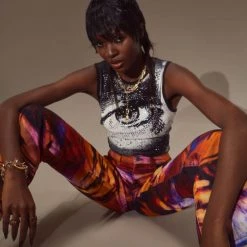 Jaded London Retina Diamante Tank Tops