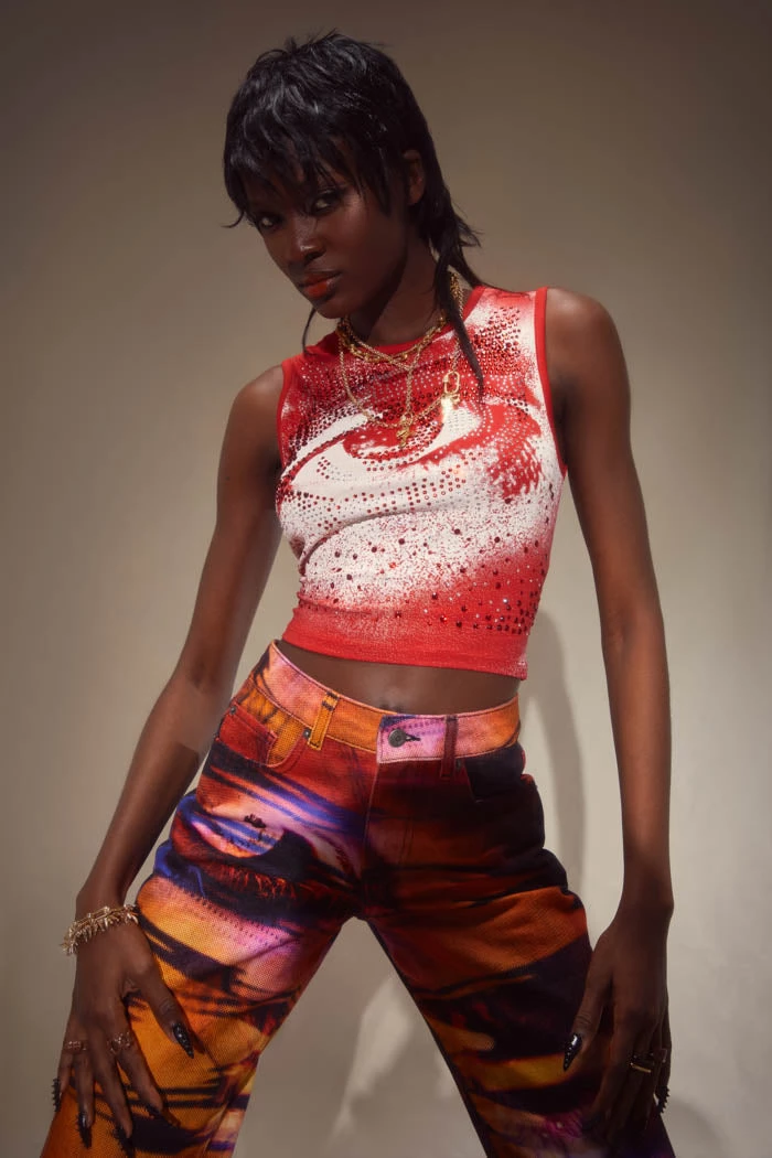 Jaded London Retina Red Diamante Tank 3 Jaded London Retina Red Diamante Tank