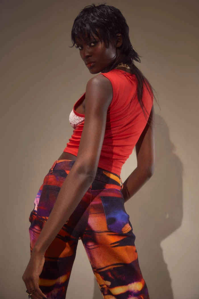 Jaded London Retina Red Diamante Tank 2 Jaded London Retina Red Diamante Tank