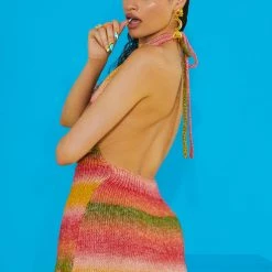 Jaded London Dresses Multi Halter Knit Dress