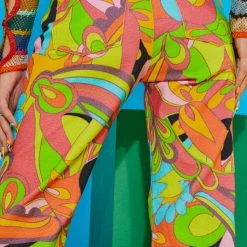 Jaded London Vintage Geometric Print Slouchy Boyfriend Fit Printed Jeans