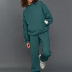 Jaded London NTRLS Dark Green Oversized Hoodie