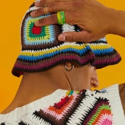 Accessories Katherine Scarlett Love Ring, Green & Yellow