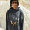 Jaded Man Arizona Oversized Washed Black Hoodie